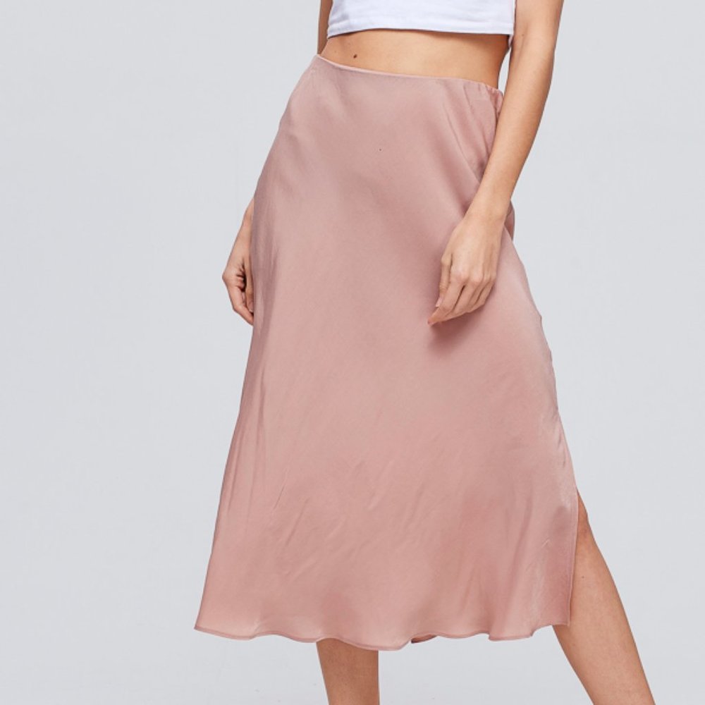 CRESCENT LEAH SATIN SKIRT
